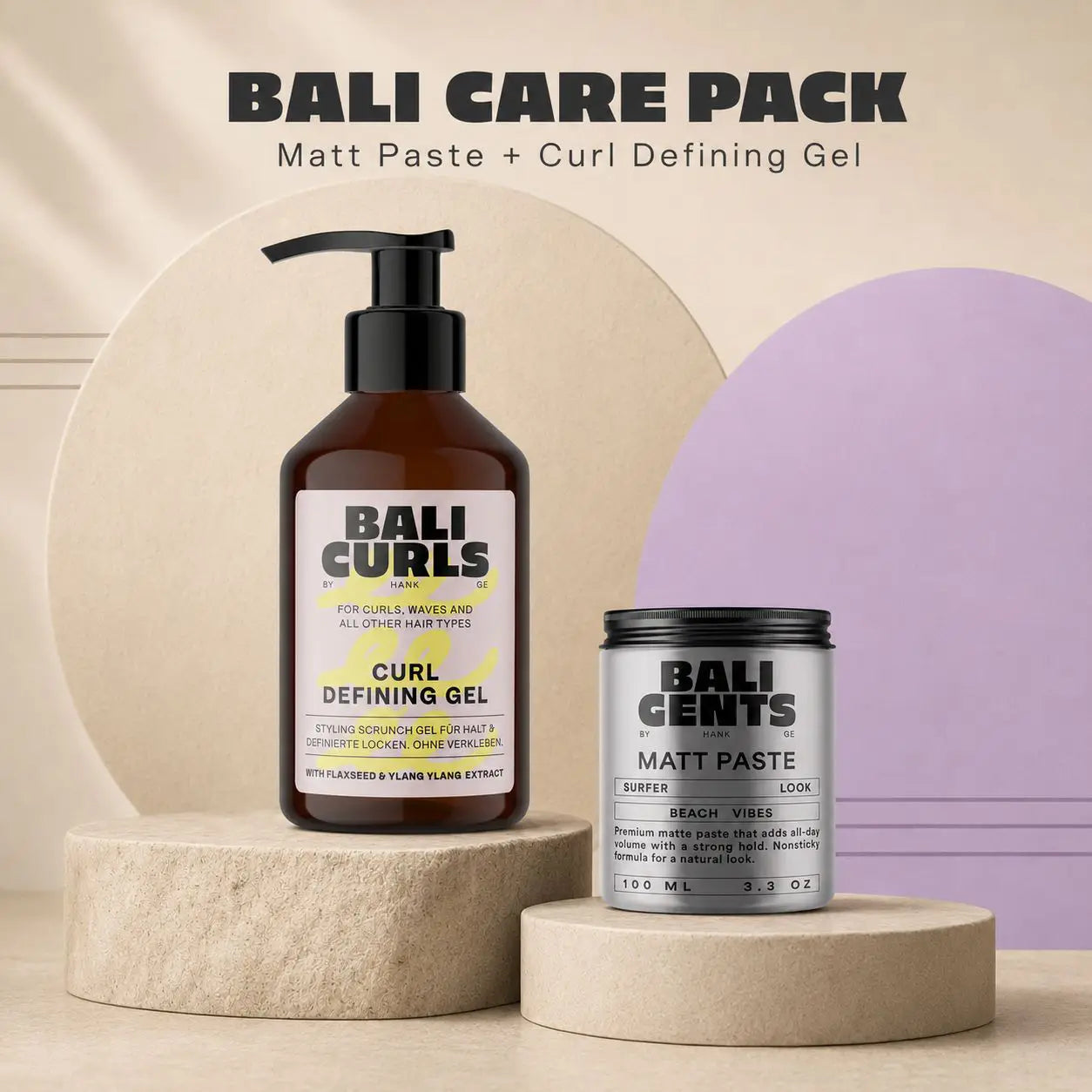 BALI CARE PACK – Matt Paste + Curl Defining Gel